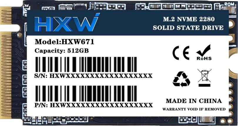 HXW Industrial M.2 PCIe SSD